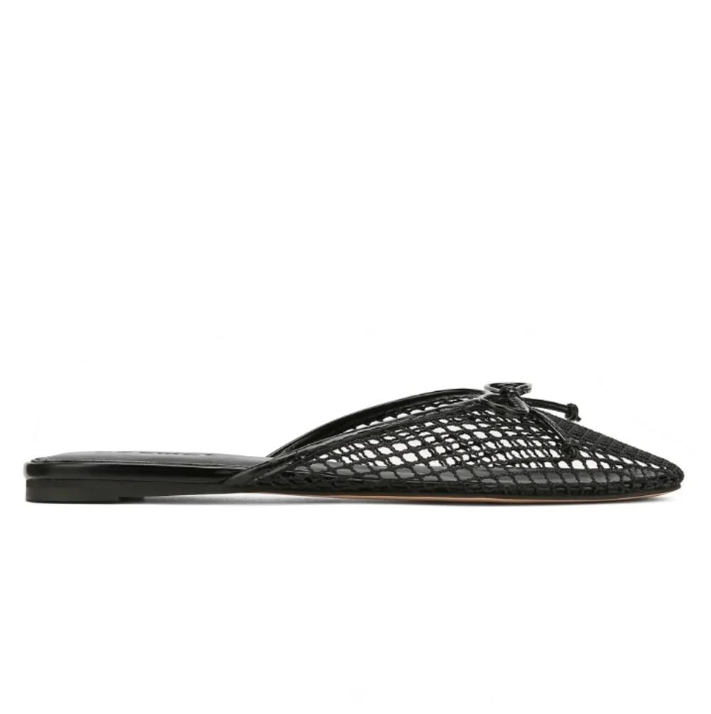 BRAND NEW ATALINA MESH BOWNOT SLIP-ON ROUND-TOE WOMEN'S MULES